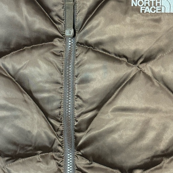 The North Face Brown 550 Down Pufffer Vest, Large - Picture 3 of 4